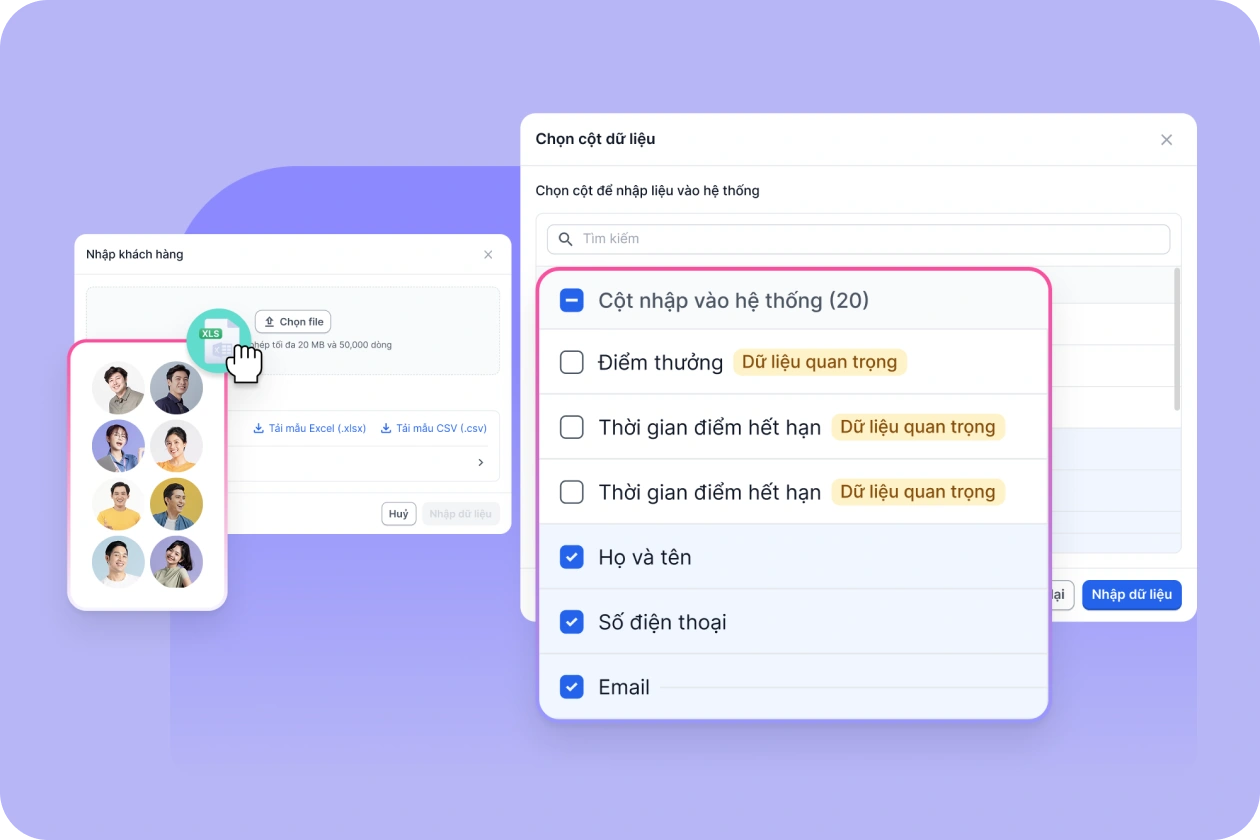 Đồng bộ dữ liệu, chăm sóc khách ngay