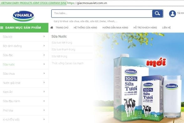 Lần đầu Vinamilk bán hàng online bằng nền tảng thương mại điện tử Website