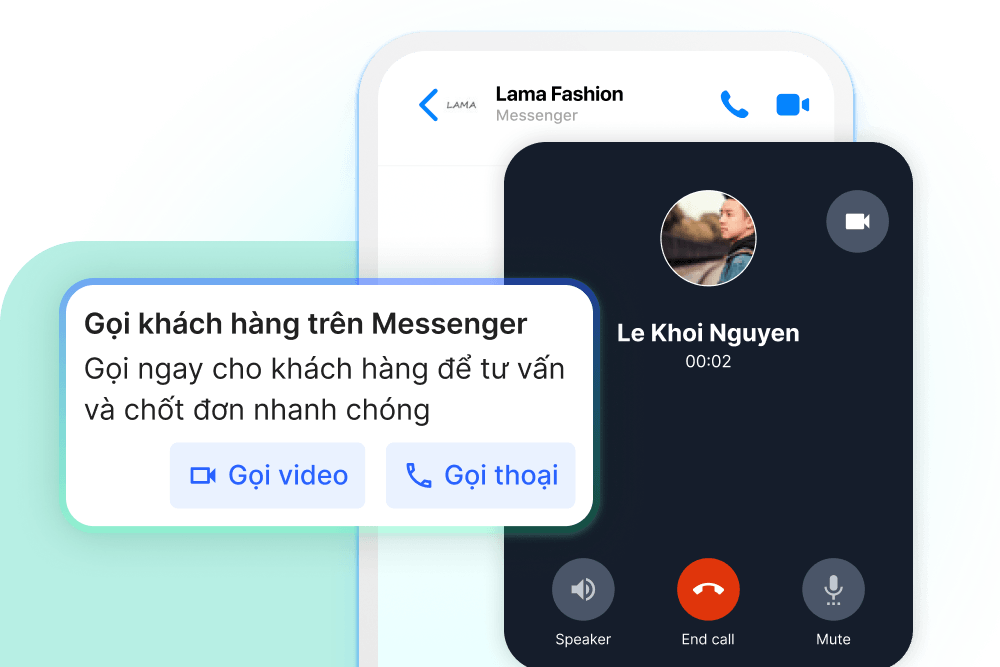 Nhân viên gọi điện trên Website Social 