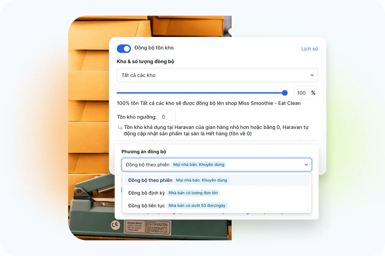 Phần mềm quản lý bán hàng đa kênh trên sàn TMĐT - Website.
