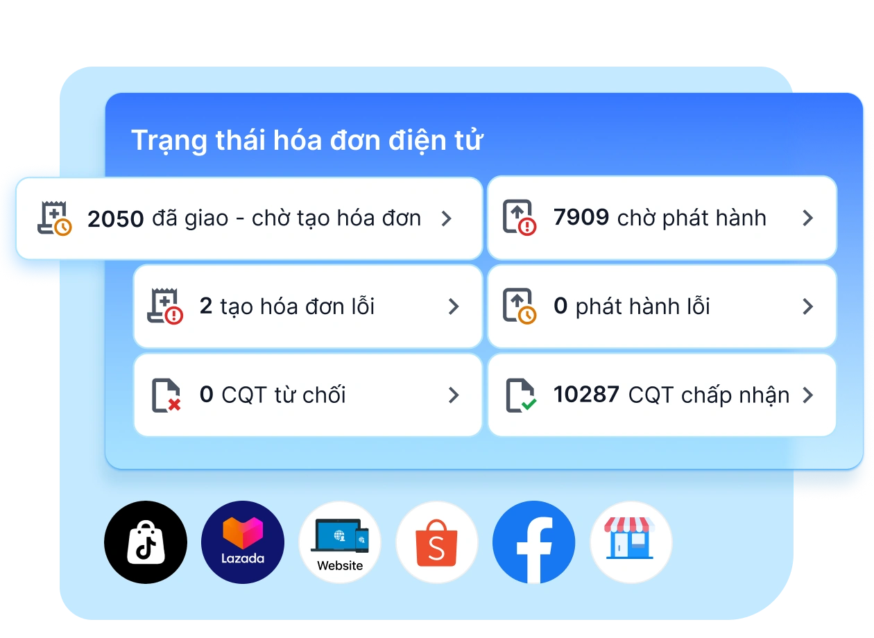 Website Invoice - giải pháp xuất hóa đơn điện tử đa kênh tự động.