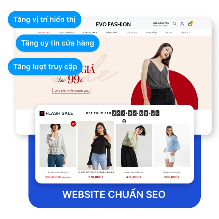 Website - Bán hàng dễ dàng trên website đa kênh.