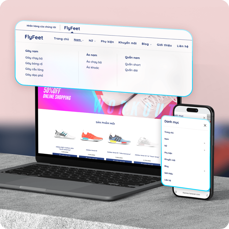 Website - Bán hàng dễ dàng trên website đa kênh.