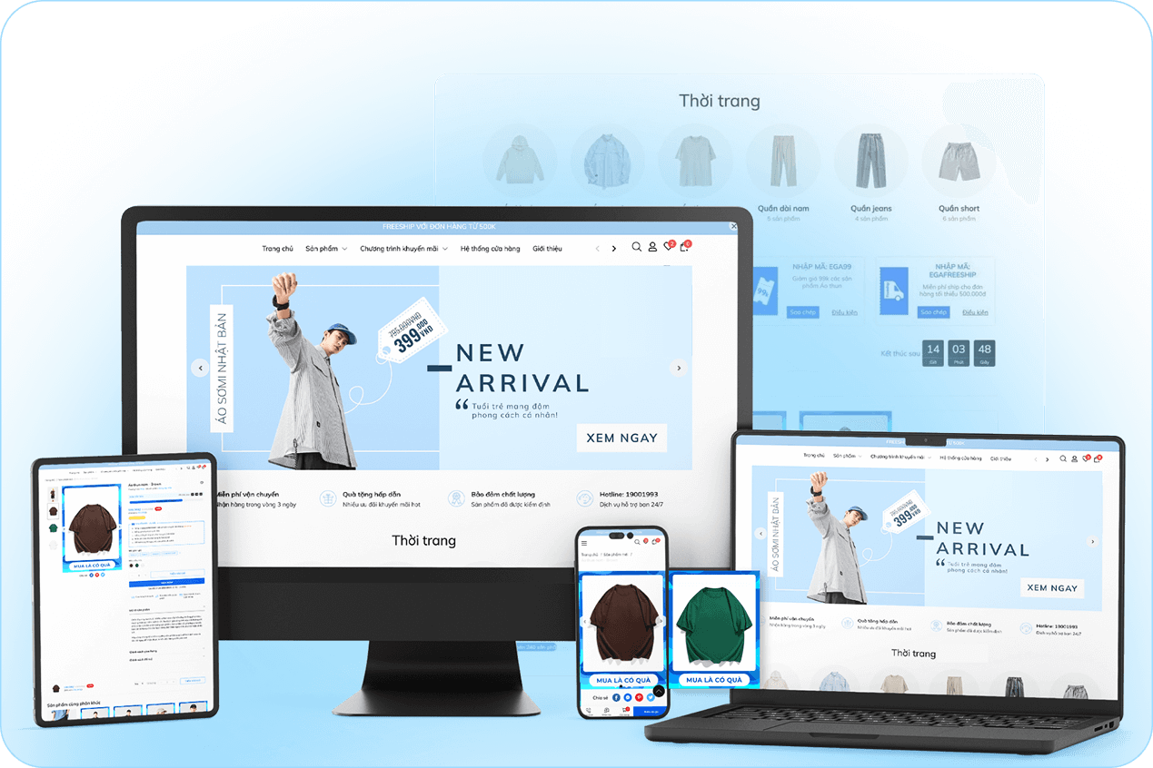 Website - Bán hàng dễ dàng trên website đa kênh.