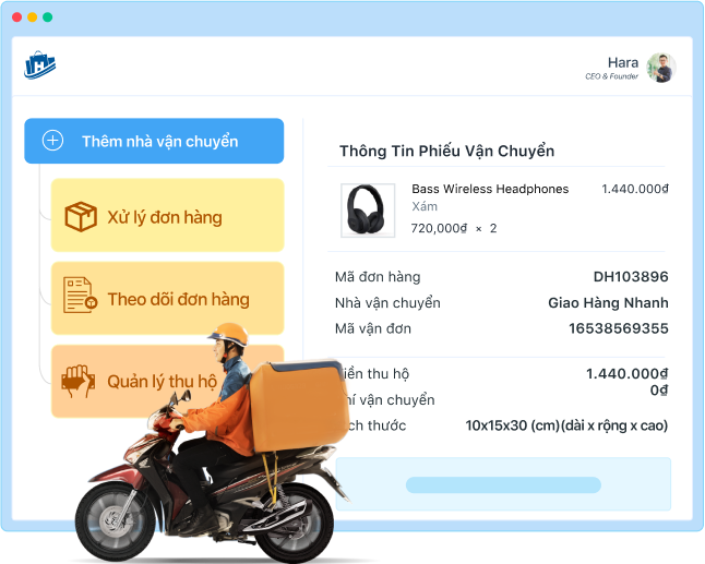BáGiải pháp quản lý giao hàng và xử lý đơn hàng tập trung