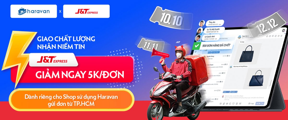 Khuyến mãi J&T Express dành riêng cho khách hàng Website