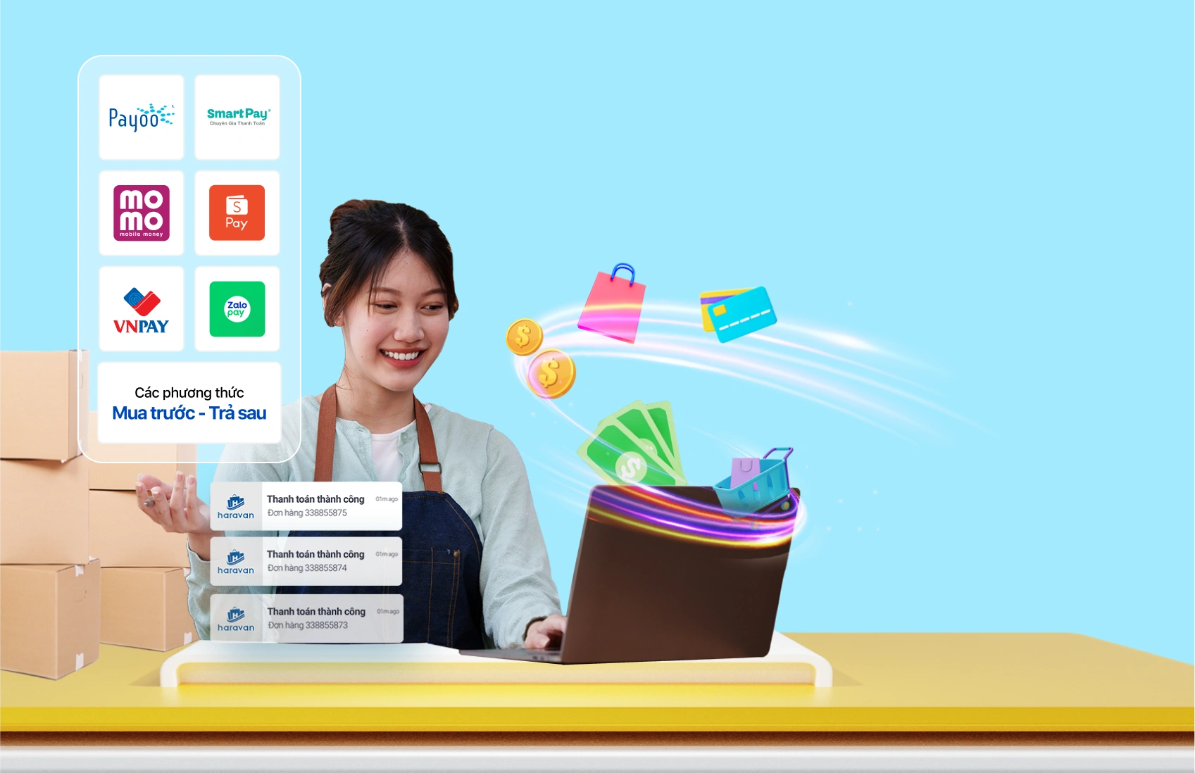 Tích hợp hơn 12+ cổng thanh toán online vào website Website