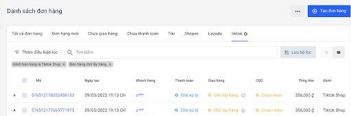 Website tích hợp thành công TikTok Shop
